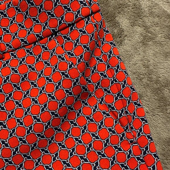 Ann Taylor Printed Nautical Shorts Women’s Size 6 | Red & Navy Chain Link - Picture 4 of 5